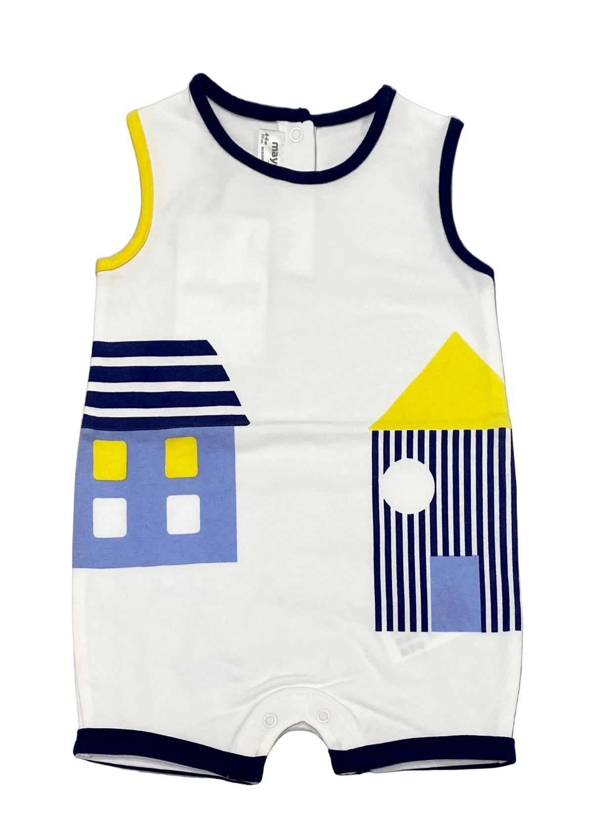 Mayoral Navy and Yellow House Print Shortie
