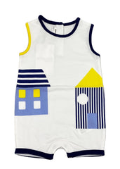 Mayoral Navy and Yellow House Print Shortie