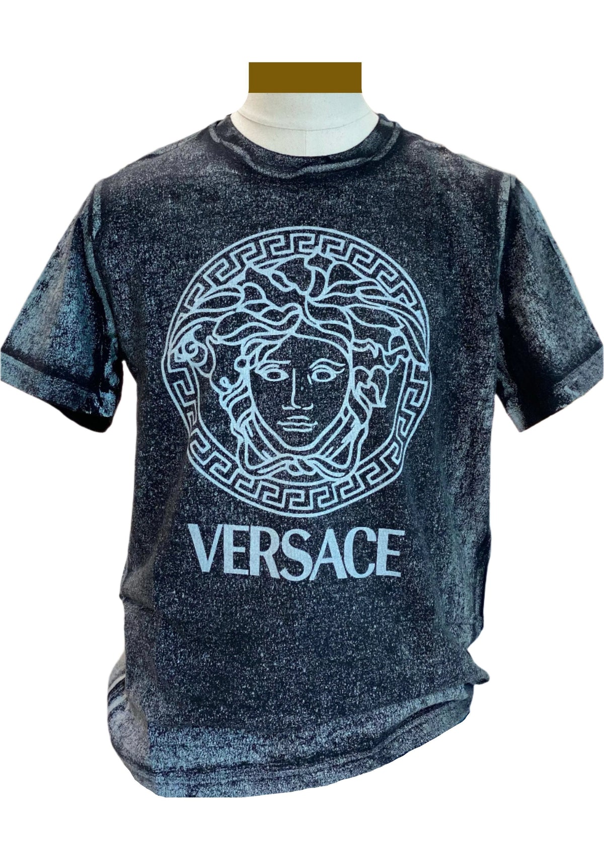 Shiny Silver Medusa Logo T-Shirt