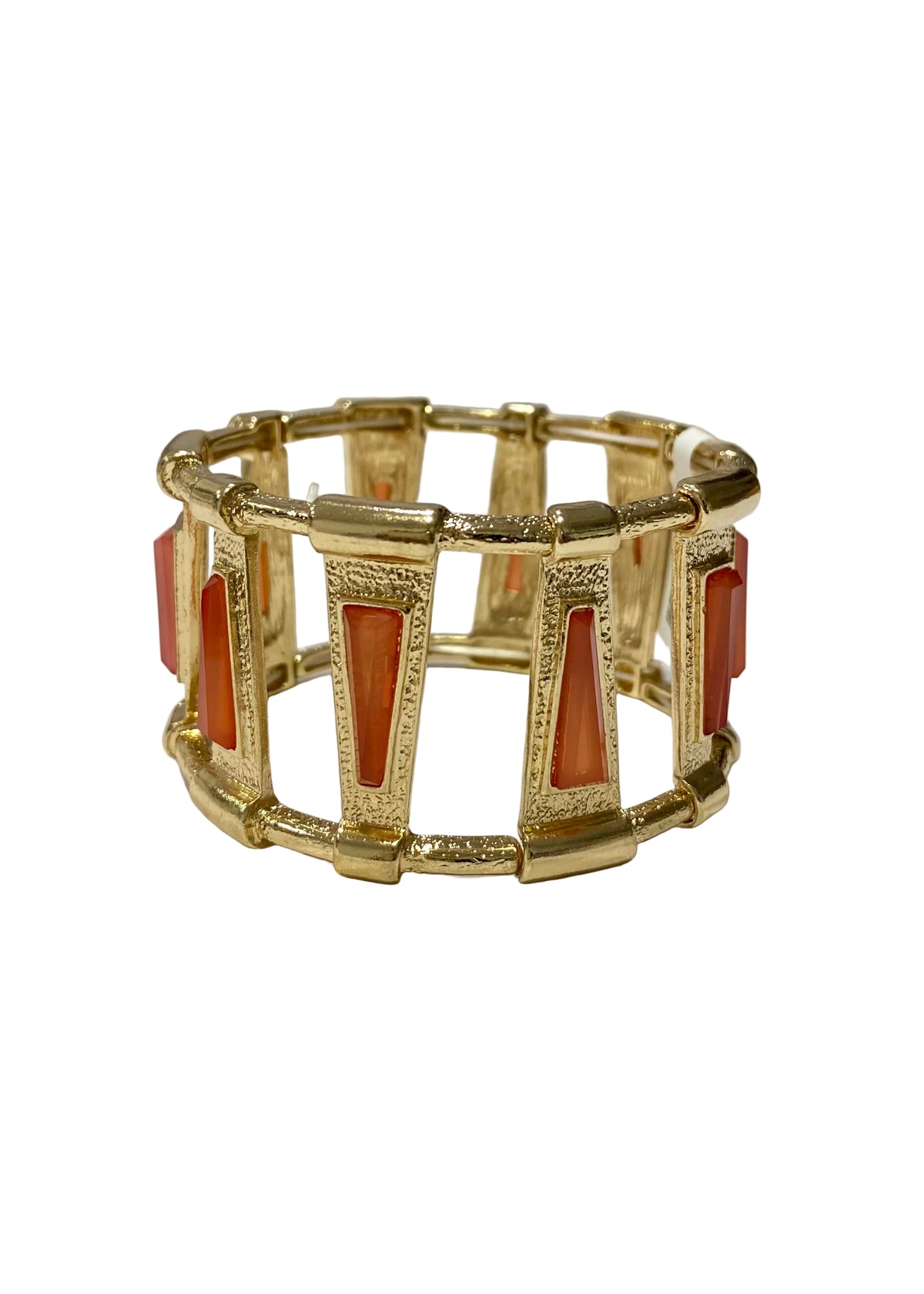 Coral Railway Stretch Bracelet