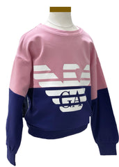 Pink-Violet 'GA' Eagle Logo Sweatshirt