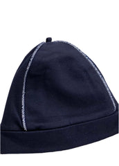 Cotton Beanie Hat with 'Emporio Armani' Trim