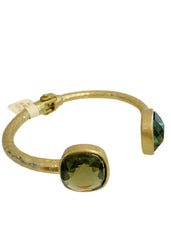 Gold Olive Cosmos Hinge Bracelet