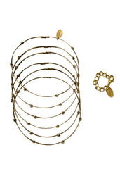 Gold and Black Wired Bangles