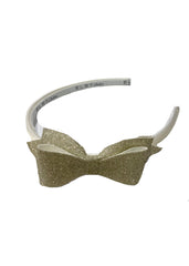 Glittery Gold Bow Headband
