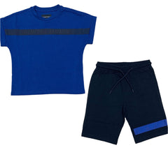 Textured 'Emporio Armani' Logo Top and Short