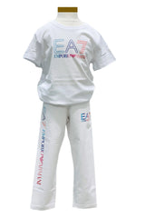 Multi-Color 'EA7' Print T-Shirt and Leggings Set