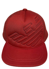 Red Embroidered Eagle Logo Baseball Hat