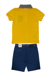 Mayoral Yellow Polo Shirt and Bermuda Short Set