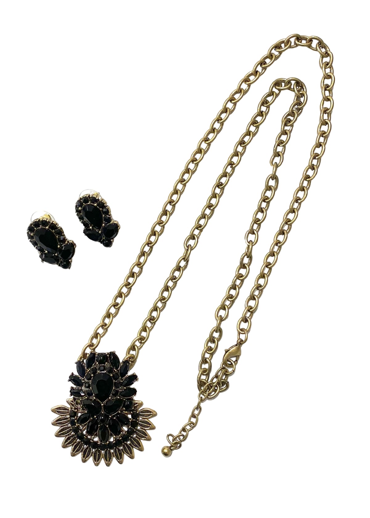 Black Peacock Set Necklace