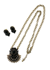 Black Peacock Set Necklace