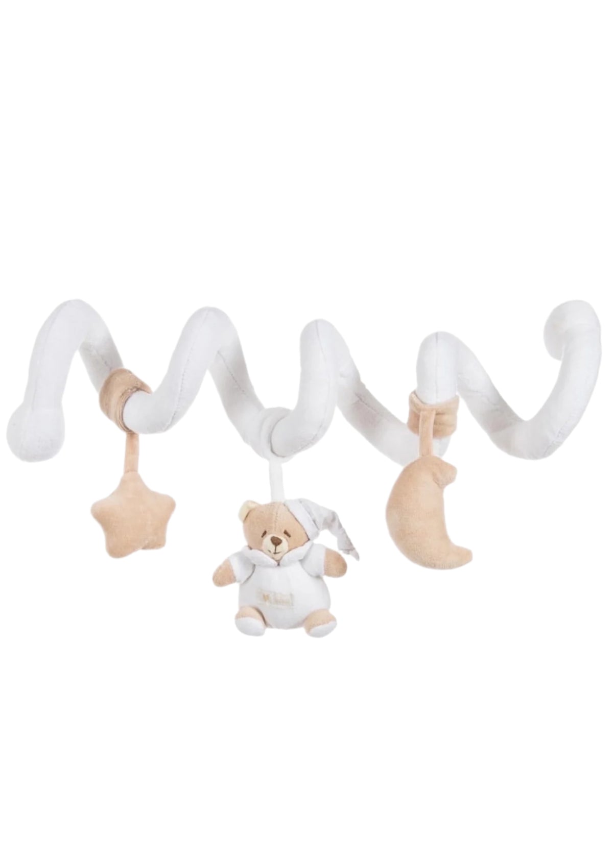 White Beige Spiral Rattle
