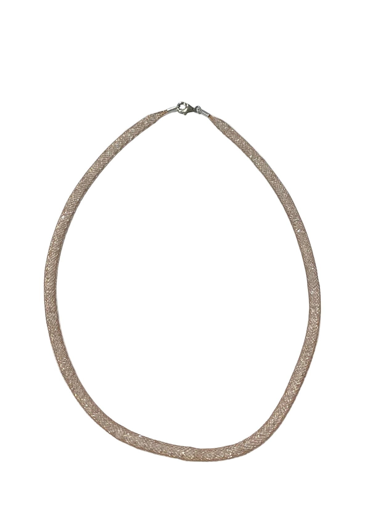 Rosegold Mesh Swarovski Necklace