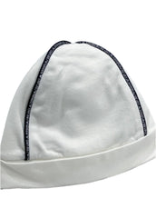 Cotton Beanie Hat with 'Emporio Armani' Trim