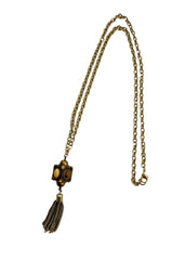 Cubic Tassel Chandelier Necklace