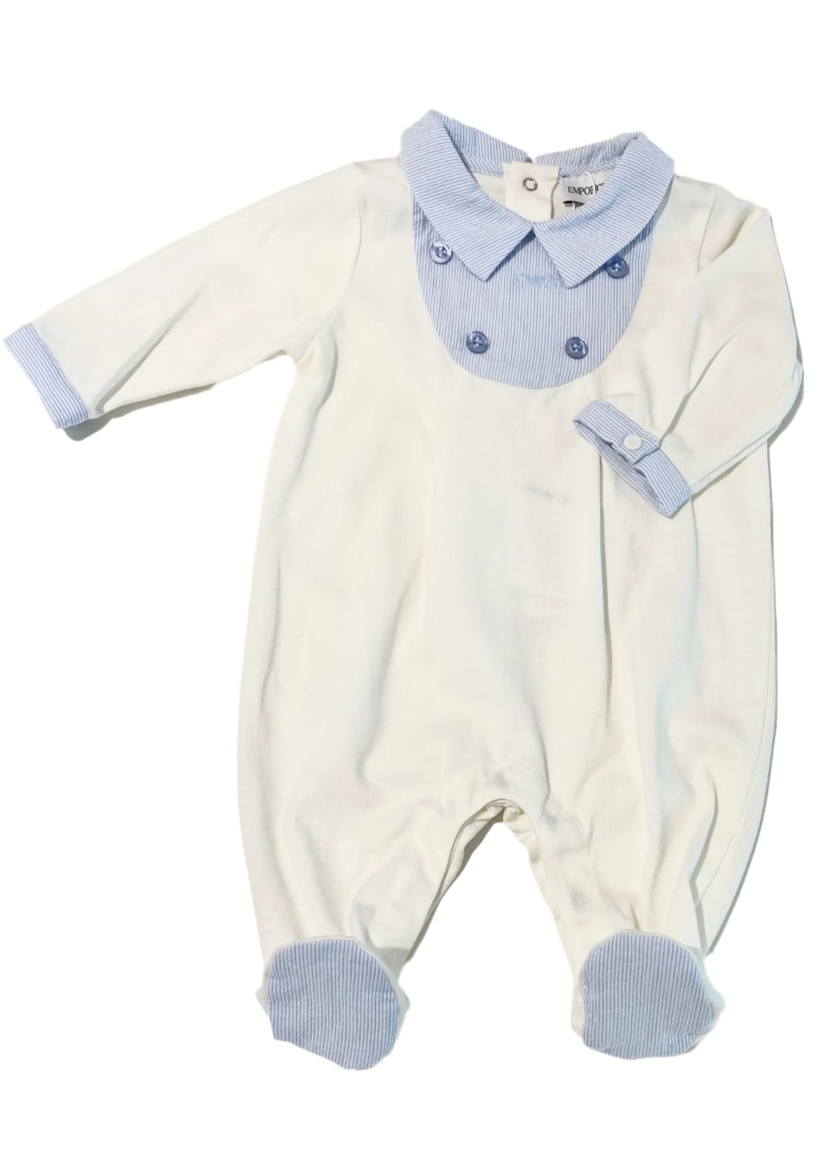 Romper Suit Cotton Crepe Collar