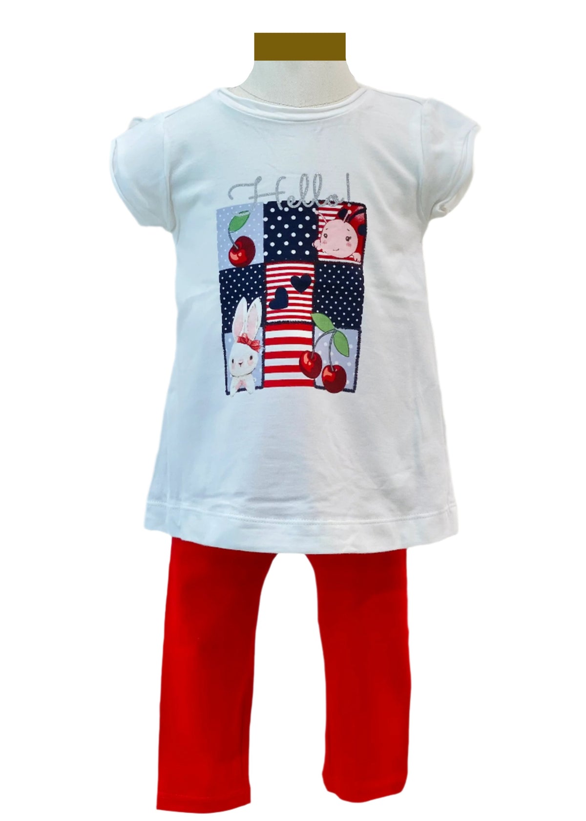 Cherry Bunny Top and Leggings Set