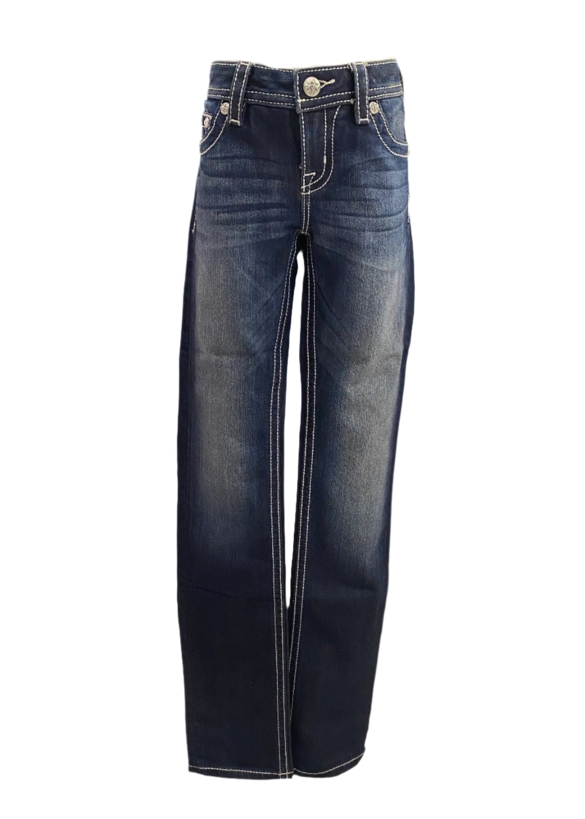 Navy Blue Studded and  Angels Wings Sequins Pants