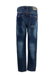 Blue Faded And Destroyed Skinny Jeans