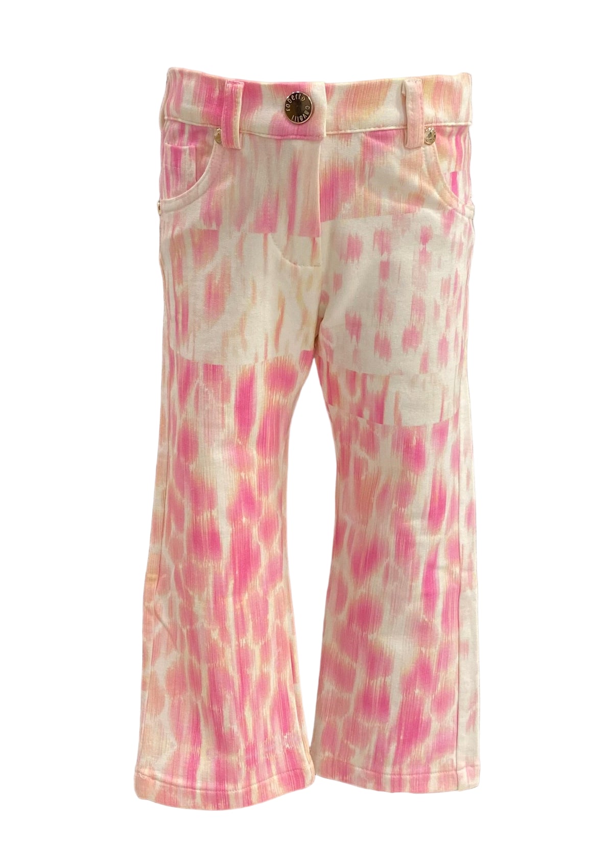 Pink Faded Pink Print Trousers