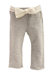 White Shiny Silver with Bow Trousers