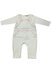 Embroidered Design with Side Frills Romper Suit