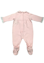 Collared and Front Ruffle Design with 'Emporio Armani' Print Romper Suit