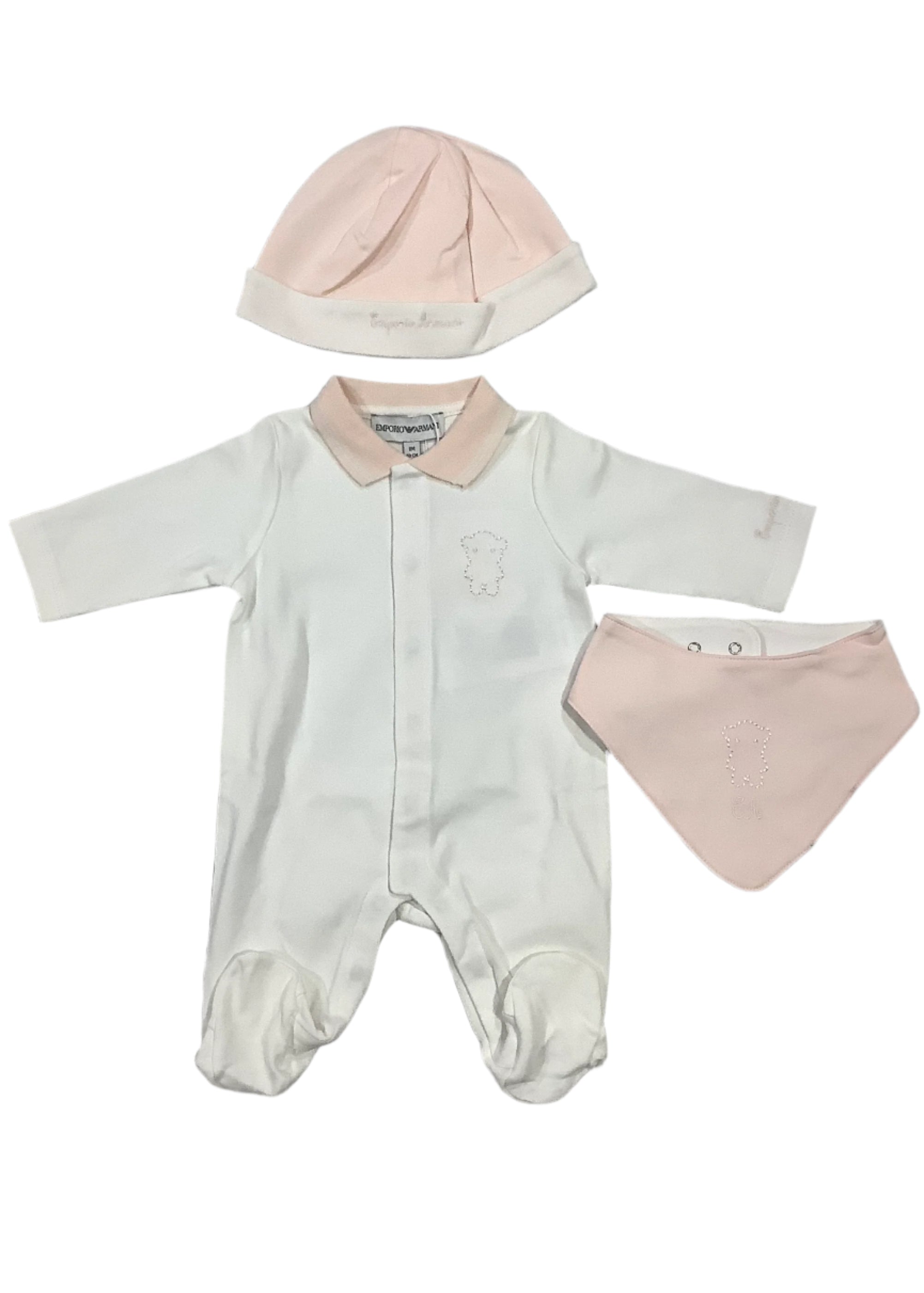 Embroidered Manga Bear with Hat and Bib Gift Set