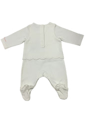 White Waist with Frills Romper Suit