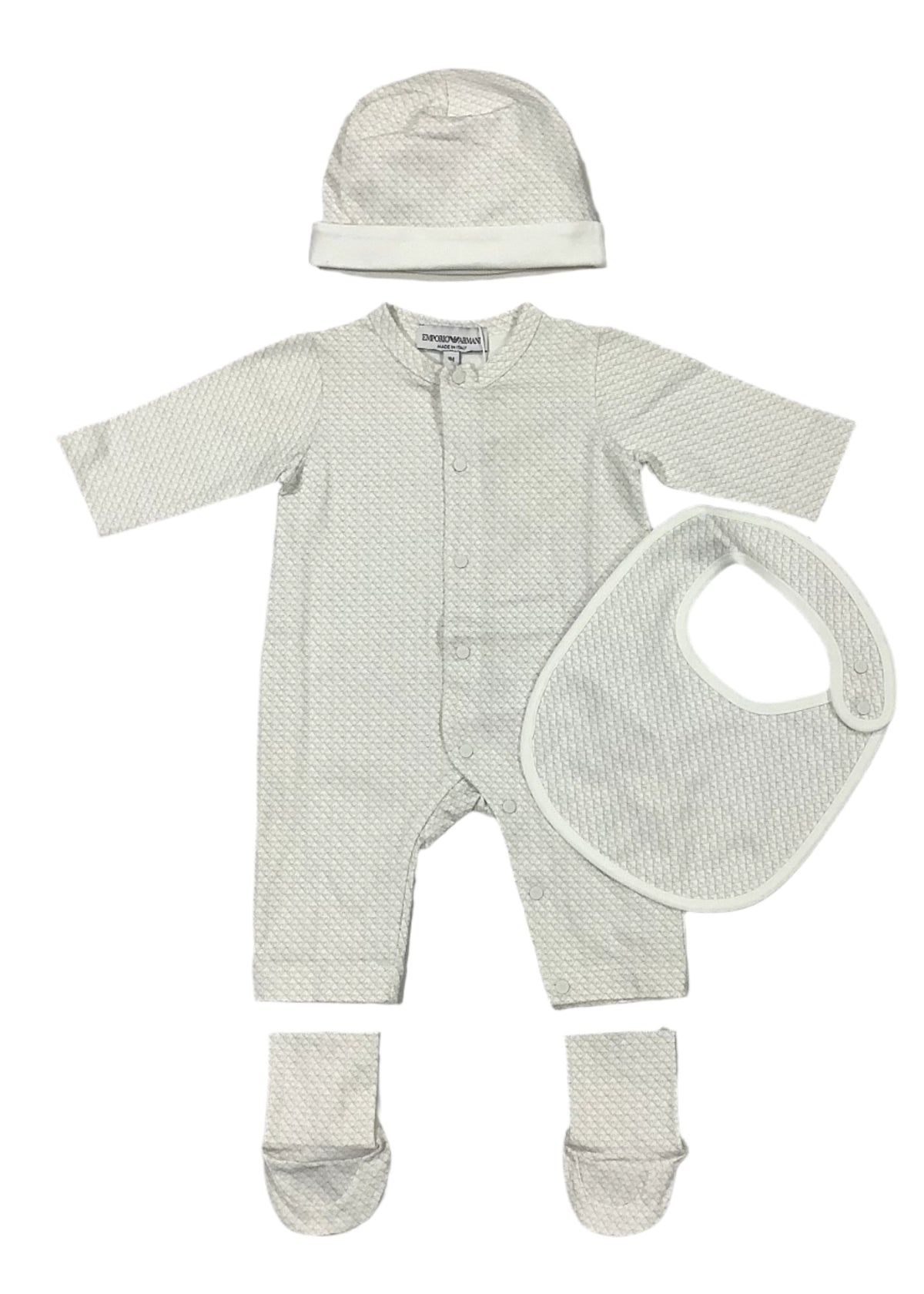 Romper with Hat-Bib-Socks Set
