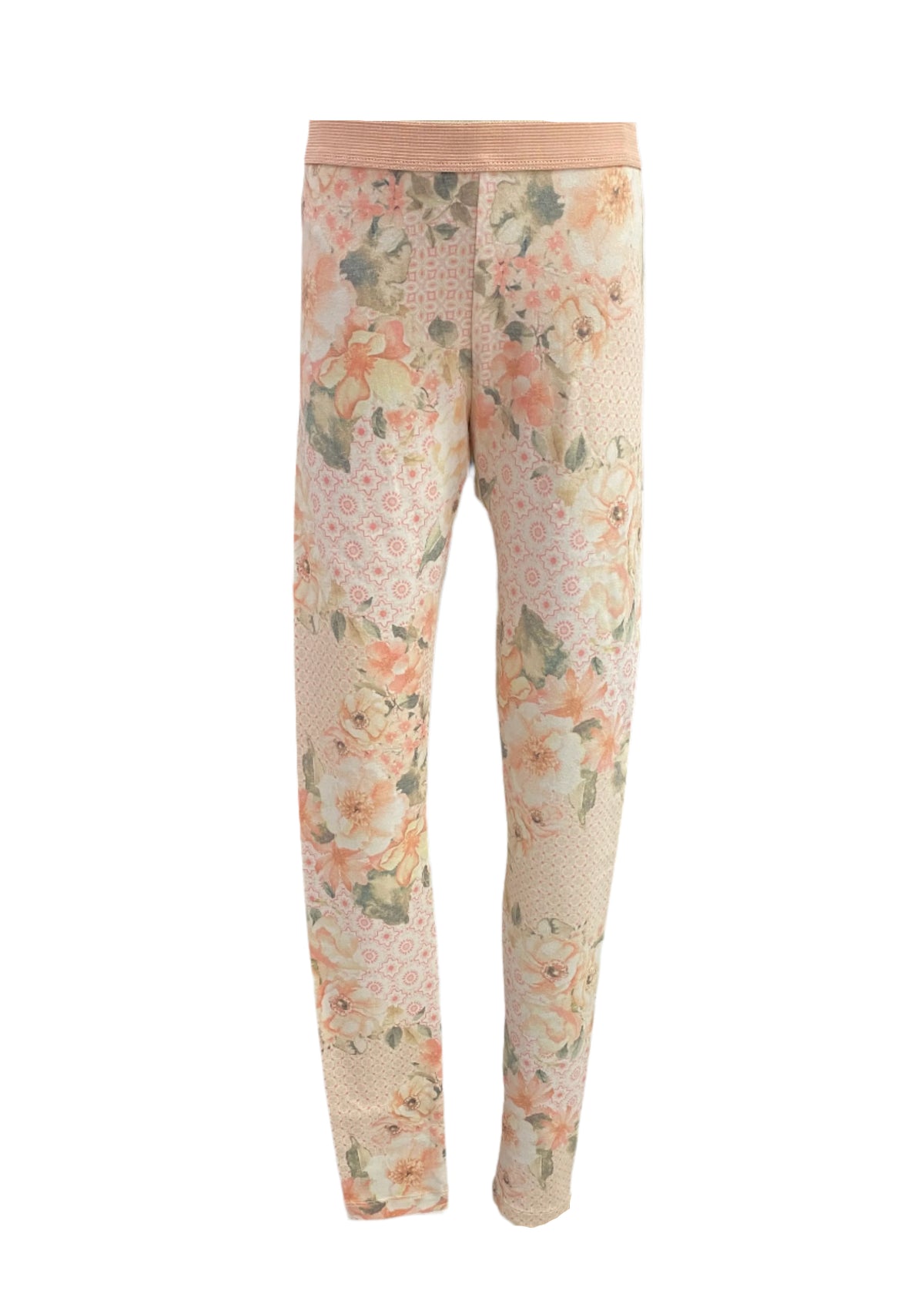 Pink Floral Diamonds Leggings