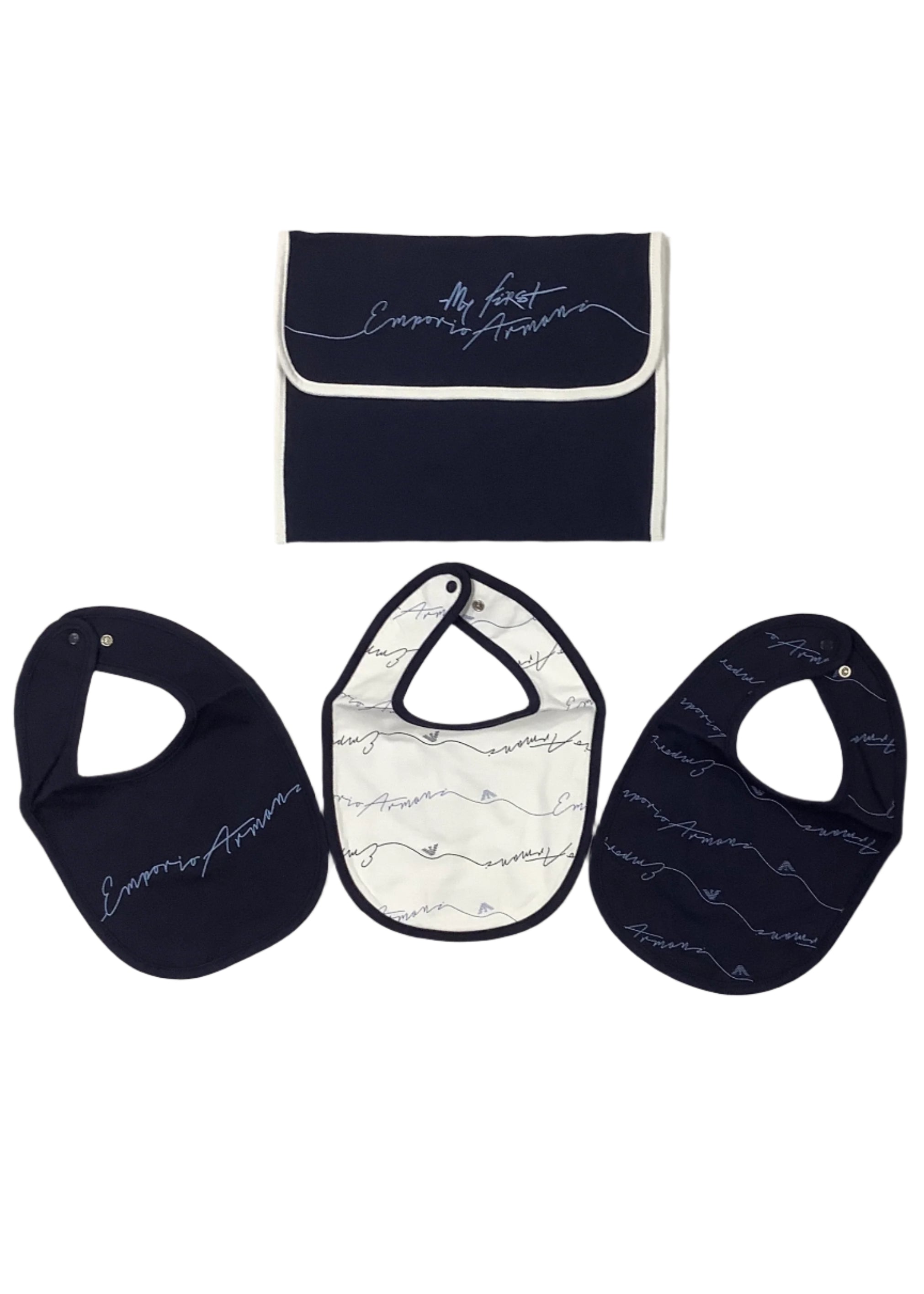 'My First Emporio Armani' Signature Bib Set