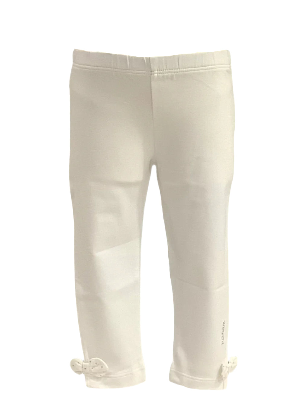 White with Polka dot Bow Leggings Long