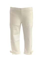 White with Polka dot Bow Leggings Long