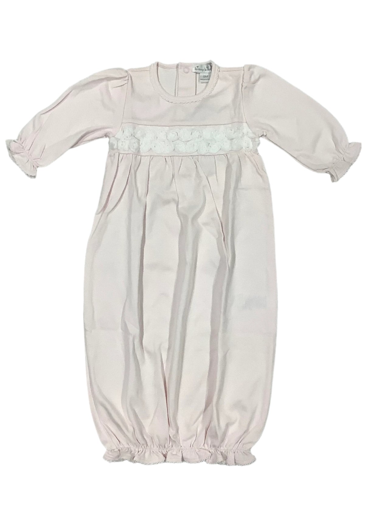 Pink White Pastel Pink Baby Gown