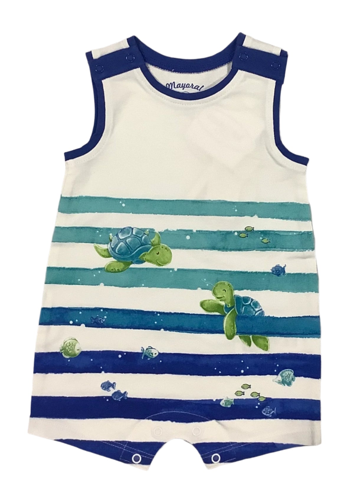 White Blue Green Tortoise Stripe Shortie