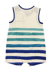 White Blue Green Tortoise Stripe Shortie