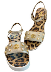 Pearl Stud Design Strap Sandals