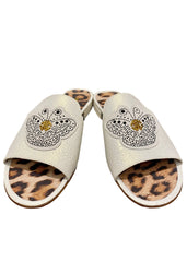 Butterfly and Sequins Design Slip-On Sandal