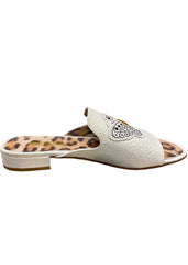 Butterfly and Sequins Design Slip-On Sandal