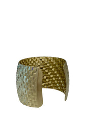 Gold Gridlock Cuff Bracelet