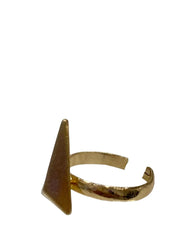 Gold Edgy Pyramid Gold Ring