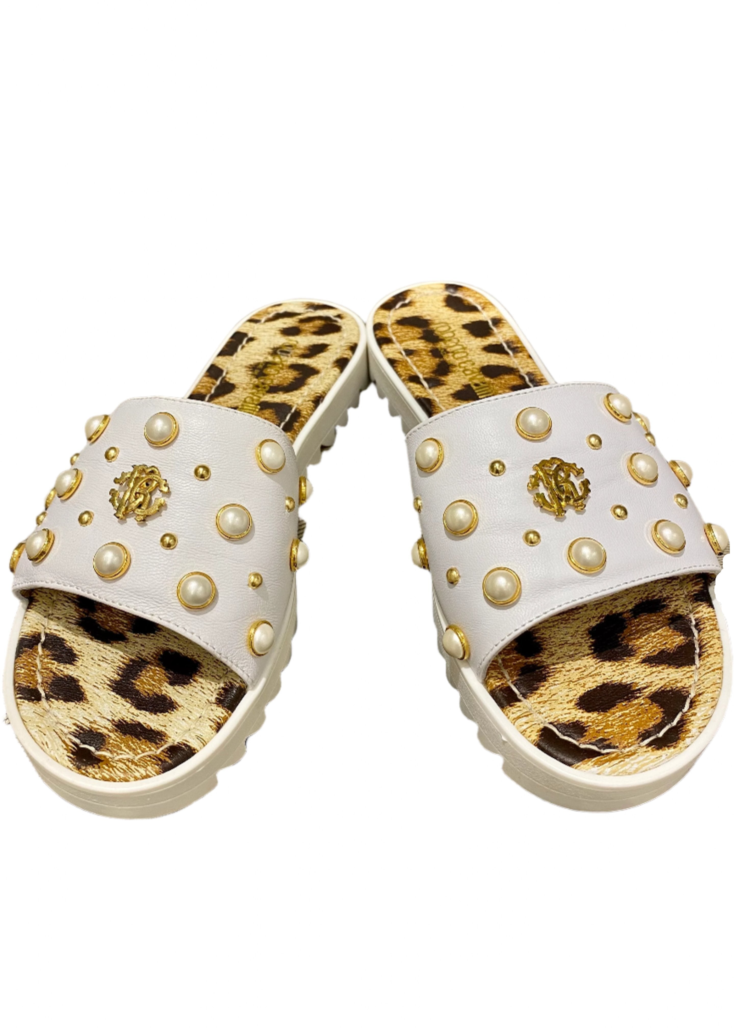 Pearl Stud Slip-On Sandals