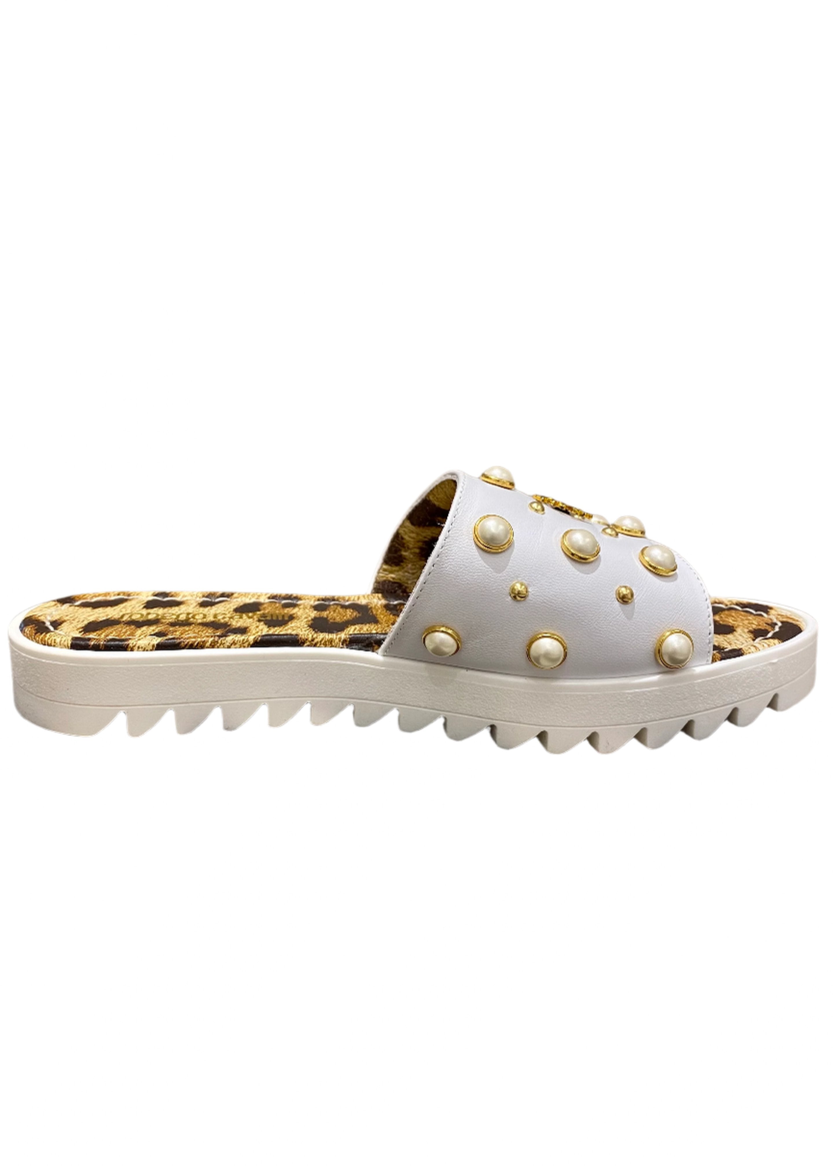 Pearl Stud Slip-On Sandals