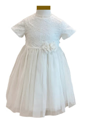 White LACE AND ORGANZA Dress