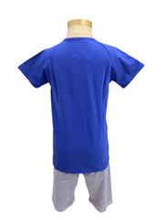 Blue White Fish with Pipe Print Pyjamas