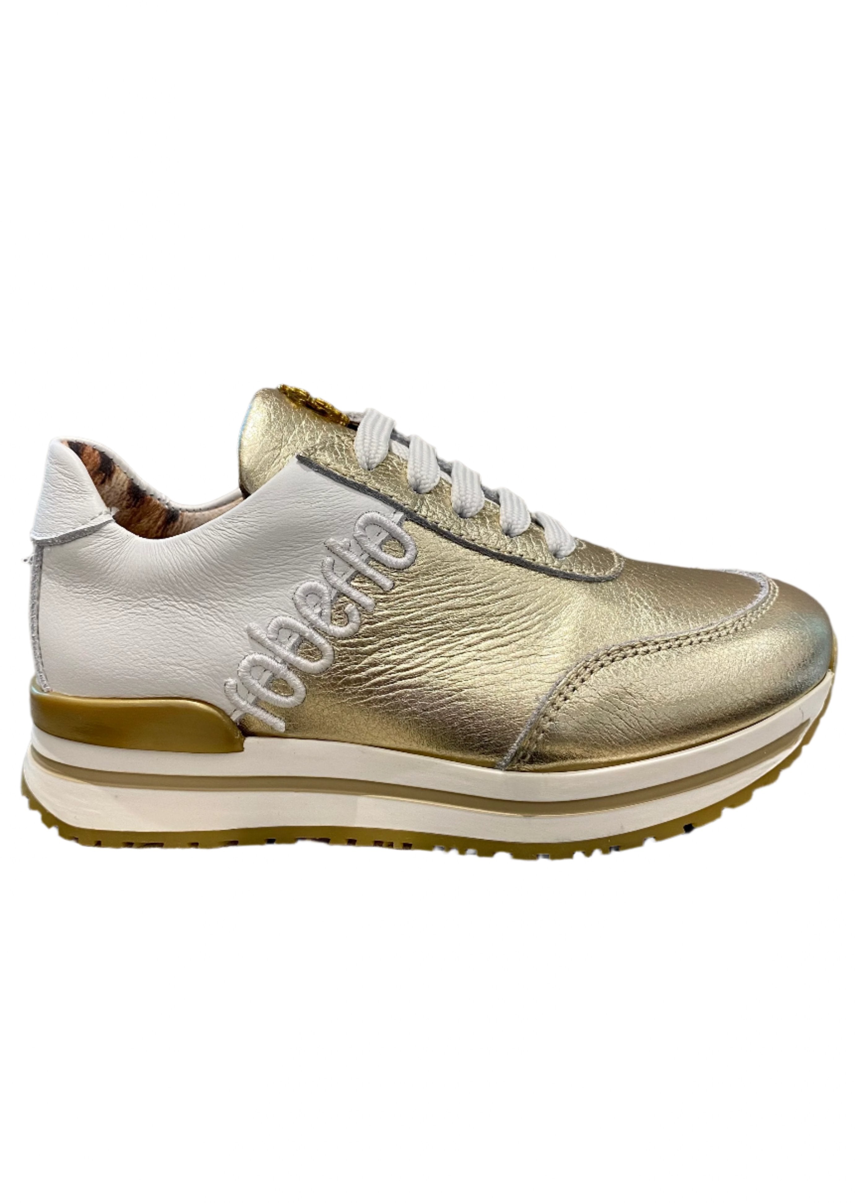 'roberto' & 'cavalli' Logo Leather Women's Sneakers