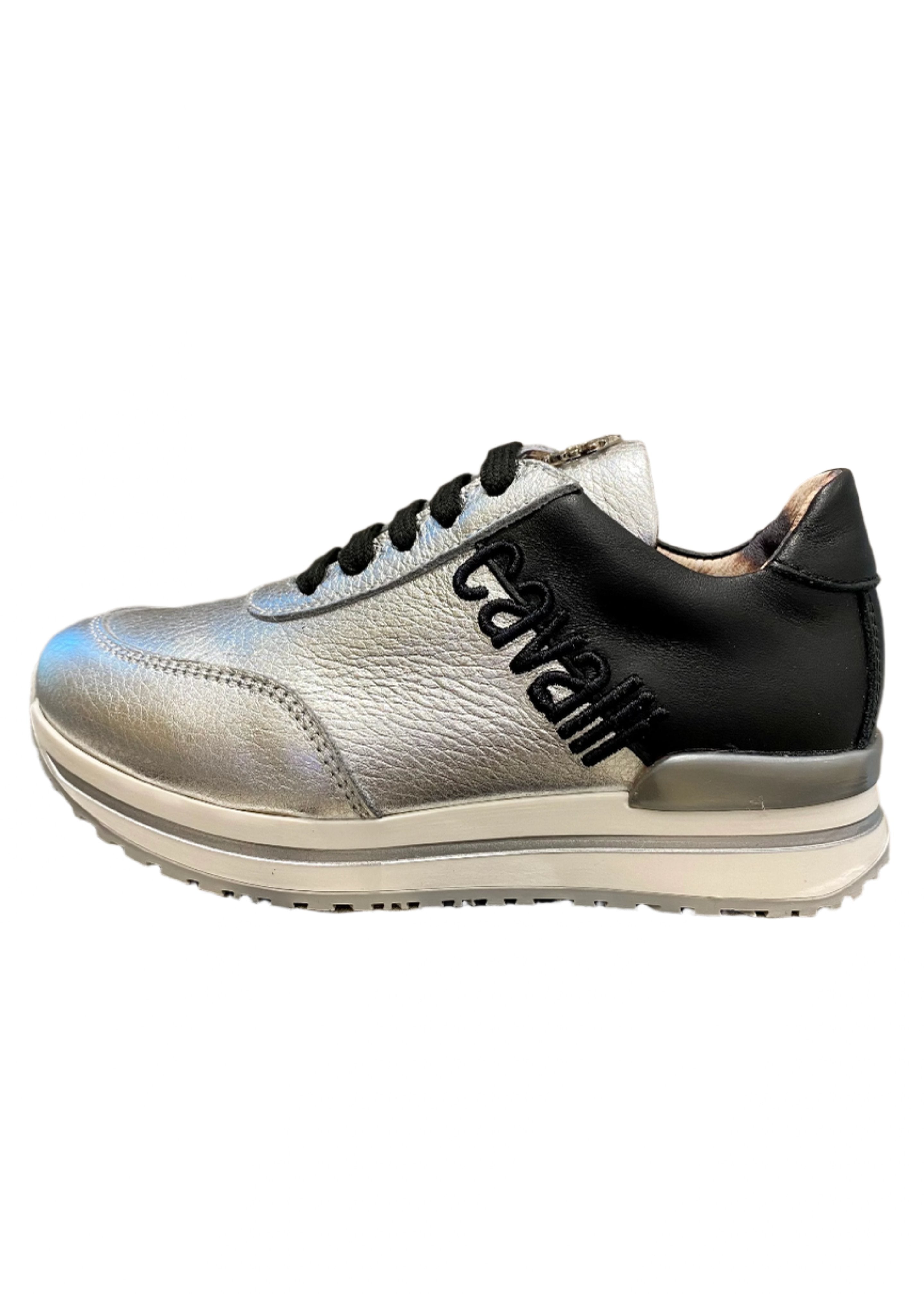 'roberto' & 'cavalli' Logo Leather Women's Sneakers