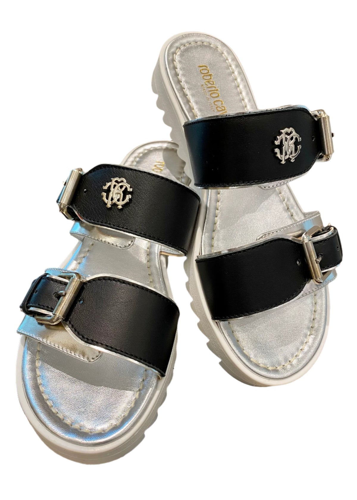 Double Strap Slip-On Sandals