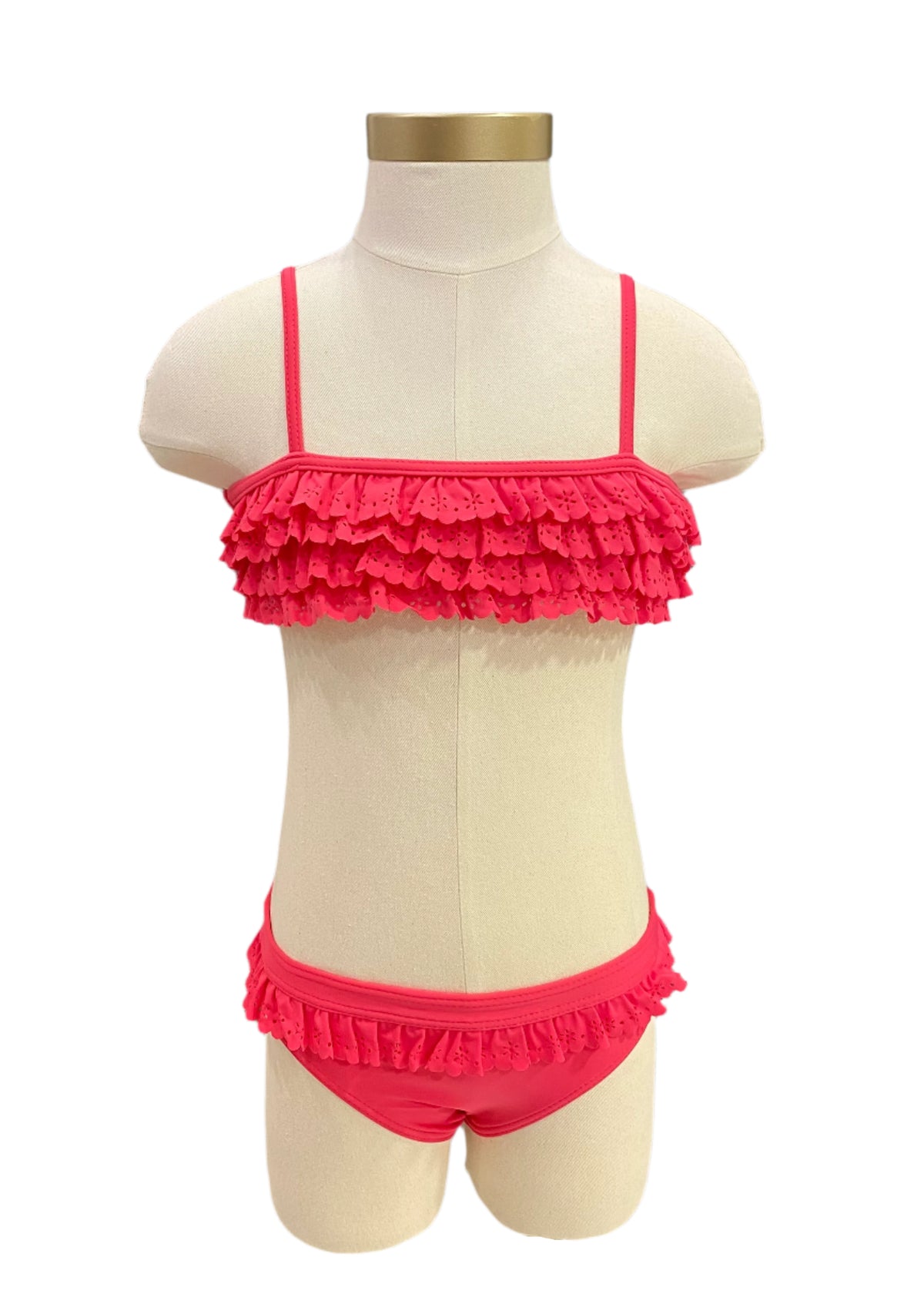 Pink Layered Laces Pink Bikini